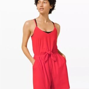 Lululemon Handle the Heat Romper Carnation Red size 4